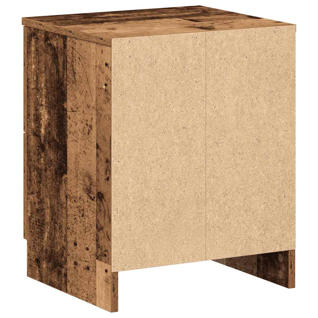 vidaXL Bedside Cabinets 2 pcs with 2 Drawers Old Wood 40x36x50 cm
