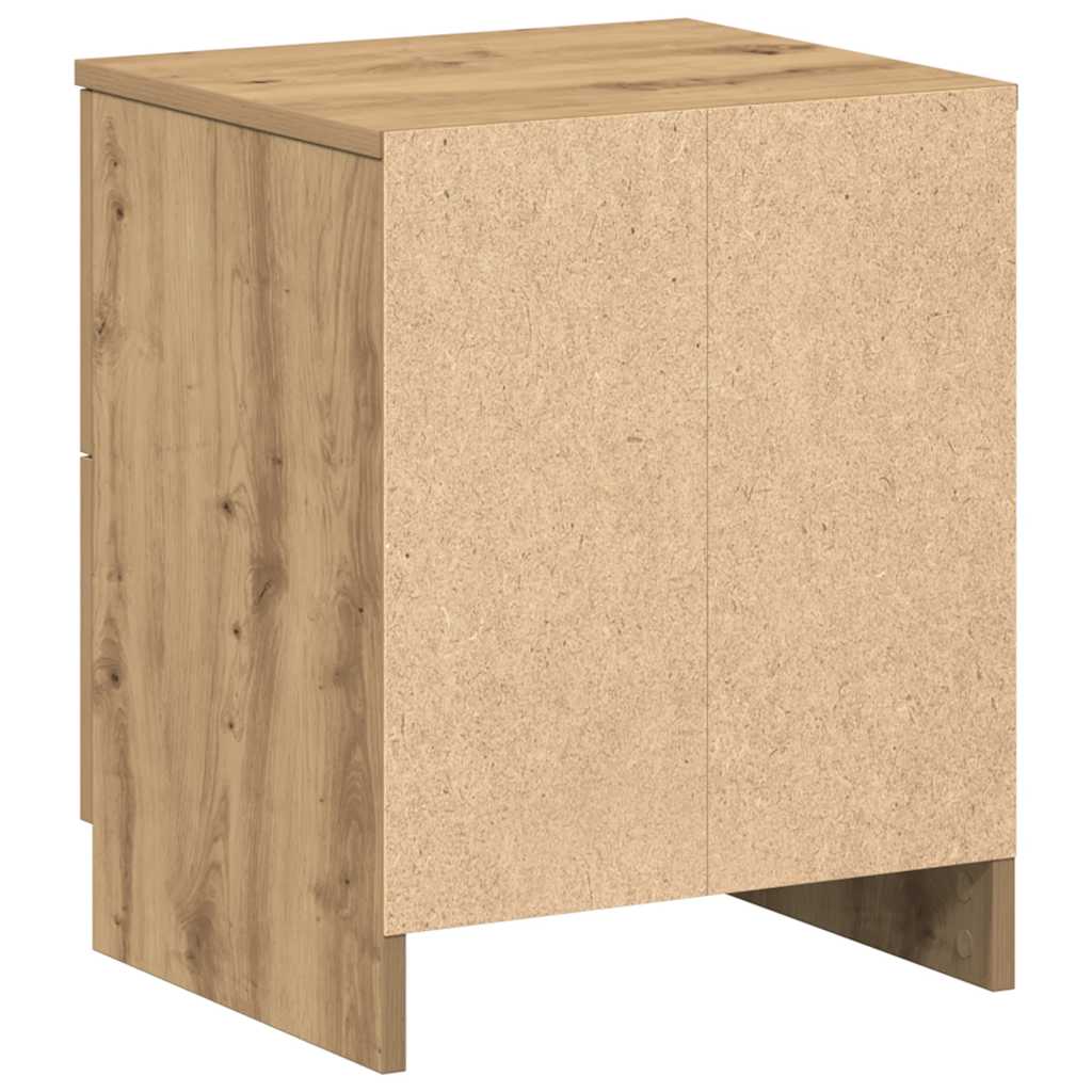vidaXL Bedside Cabinet | Artisan oak | Engineered wood | 40 x 36 x 50 cm