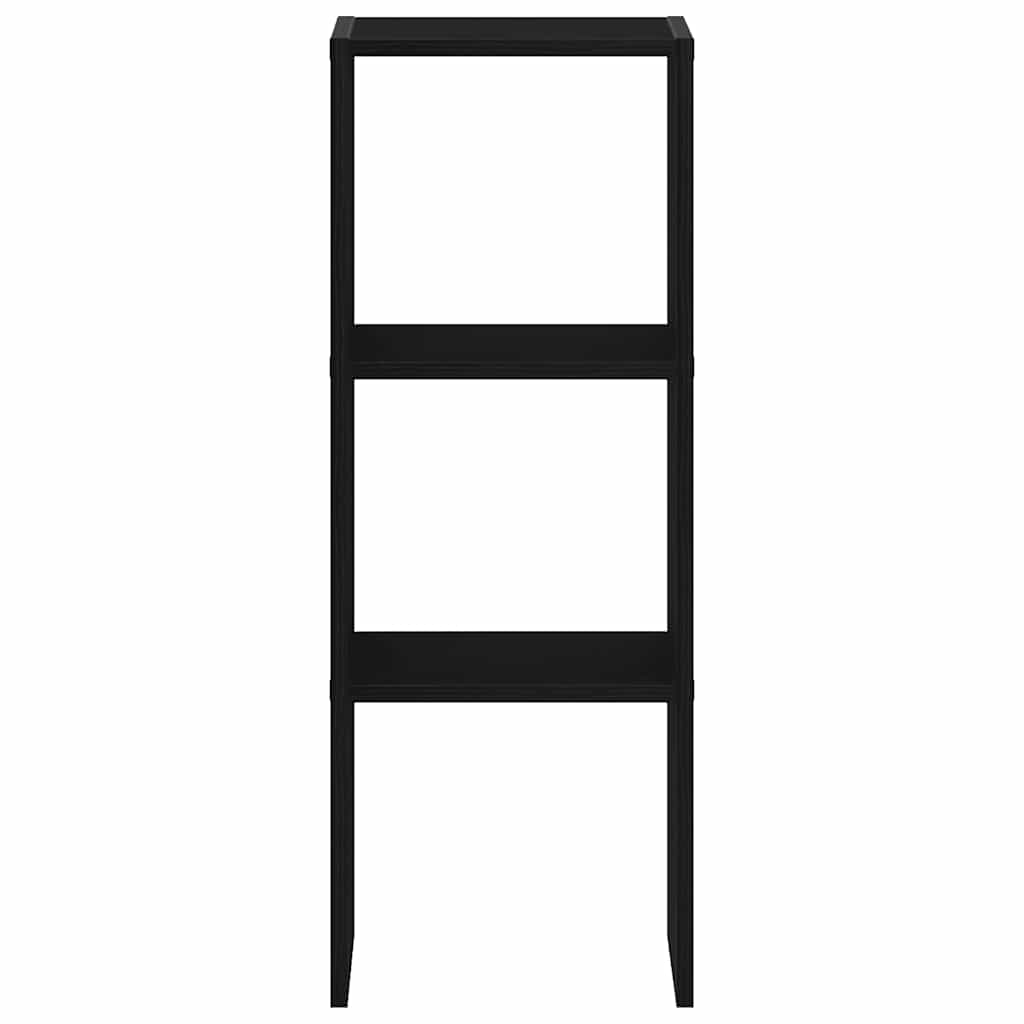 vidaXL Bookcase Stackable Black Oak 30x30x80 cm Engineered Wood
