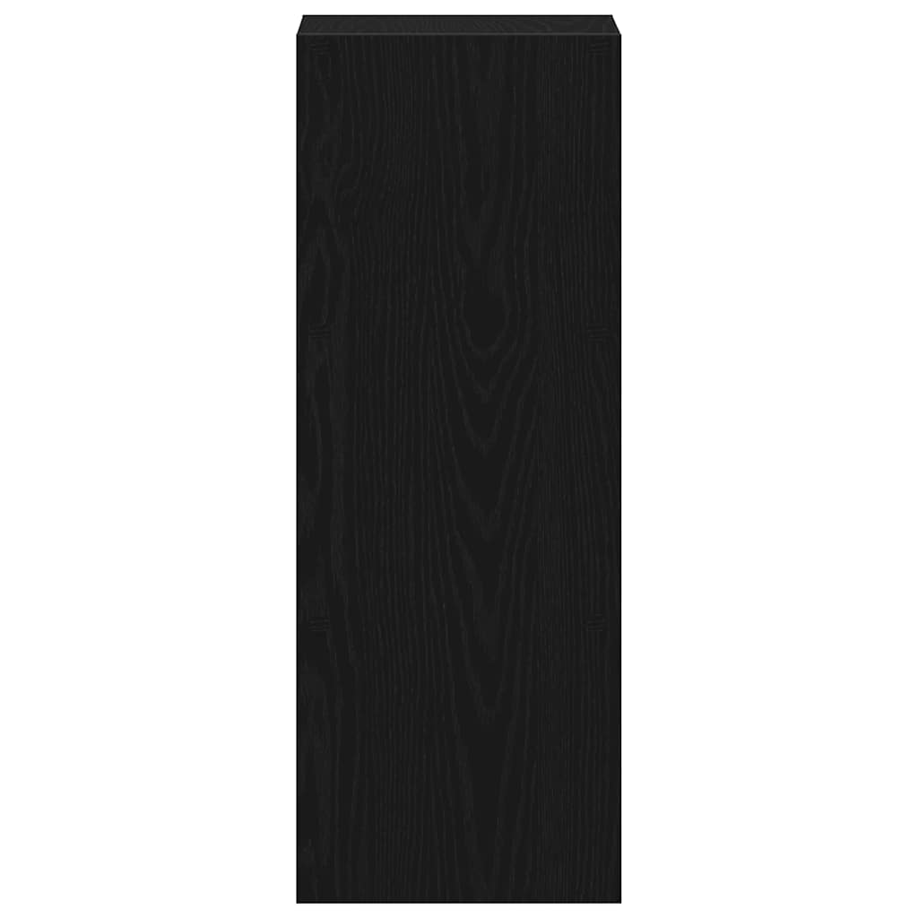 vidaXL Bookcase Stackable Black Oak 30x30x80 cm Engineered Wood