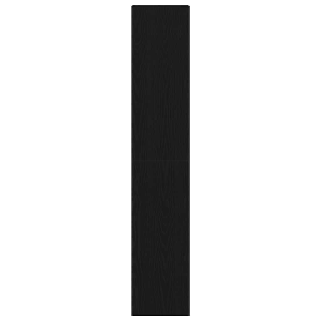 vidaXL Bookcases 2 pcs Stackable Black Oak 30x30x80 cm Engineered Wood