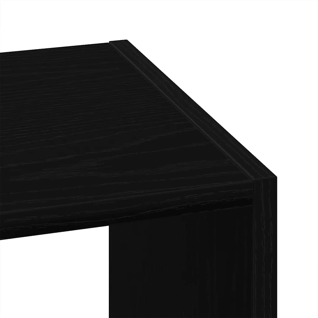 vidaXL Bookcases 2 pcs Stackable Black Oak 30x30x80 cm Engineered Wood
