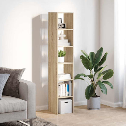 vidaXL Bookcases 2 pcs Stackable Sonoma Oak 30x30x80 cm Engineered Wood