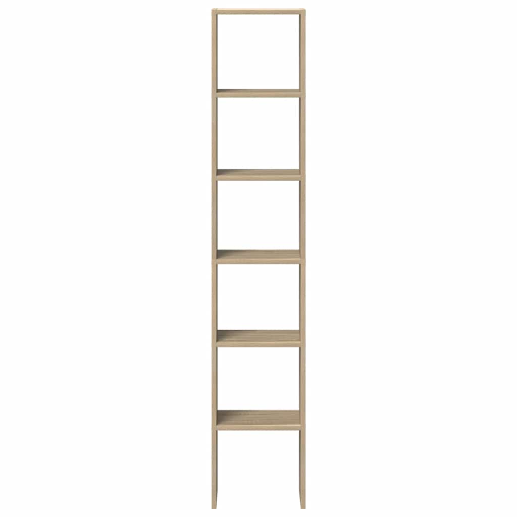 vidaXL Bookcases 2 pcs Stackable Sonoma Oak 30x30x80 cm Engineered Wood