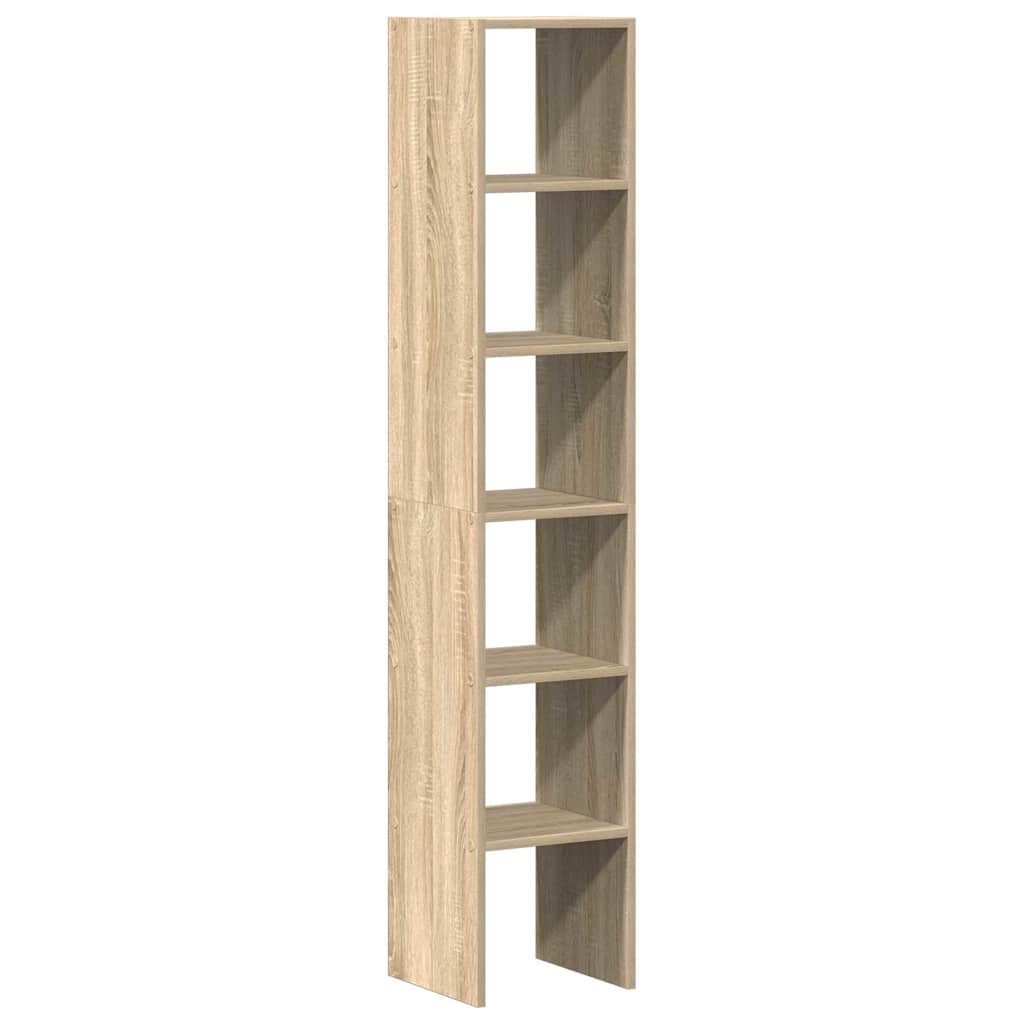 vidaXL Bookcases 2 pcs Stackable Sonoma Oak 30x30x80 cm Engineered Wood