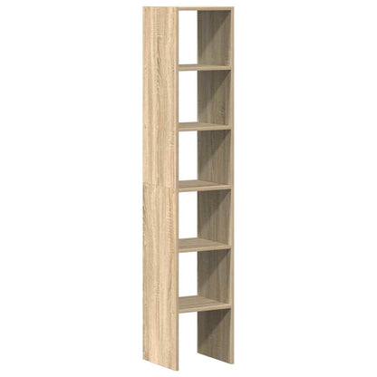 vidaXL Bookcases 2 pcs Stackable Sonoma Oak 30x30x80 cm Engineered Wood