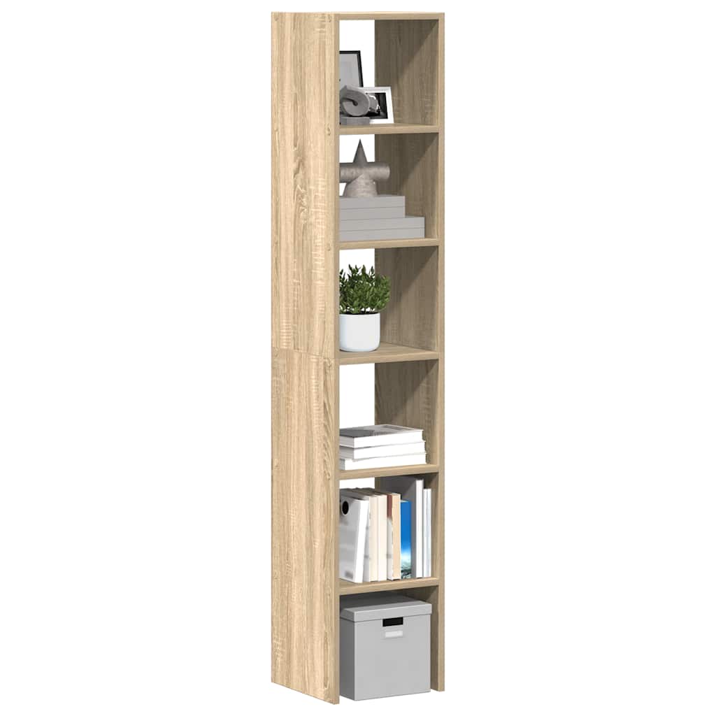 vidaXL Bookcases 2 pcs Stackable Sonoma Oak 30x30x80 cm Engineered Wood