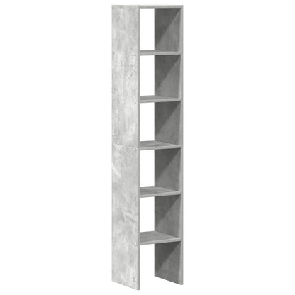 vidaXL Bookcases 2 pcs Stackable Concrete Grey 30x30x80 cm Engineered Wood
