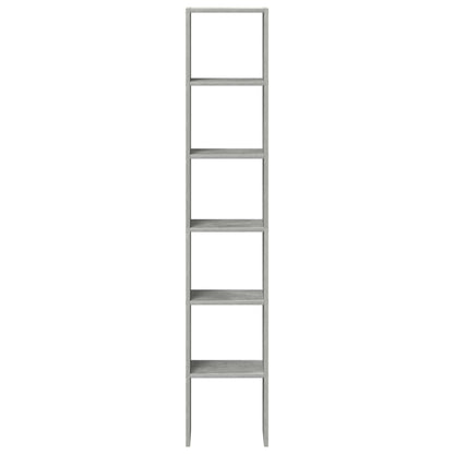 vidaXL Bookcases 2 pcs Stackable Concrete Grey 30x30x80 cm Engineered Wood