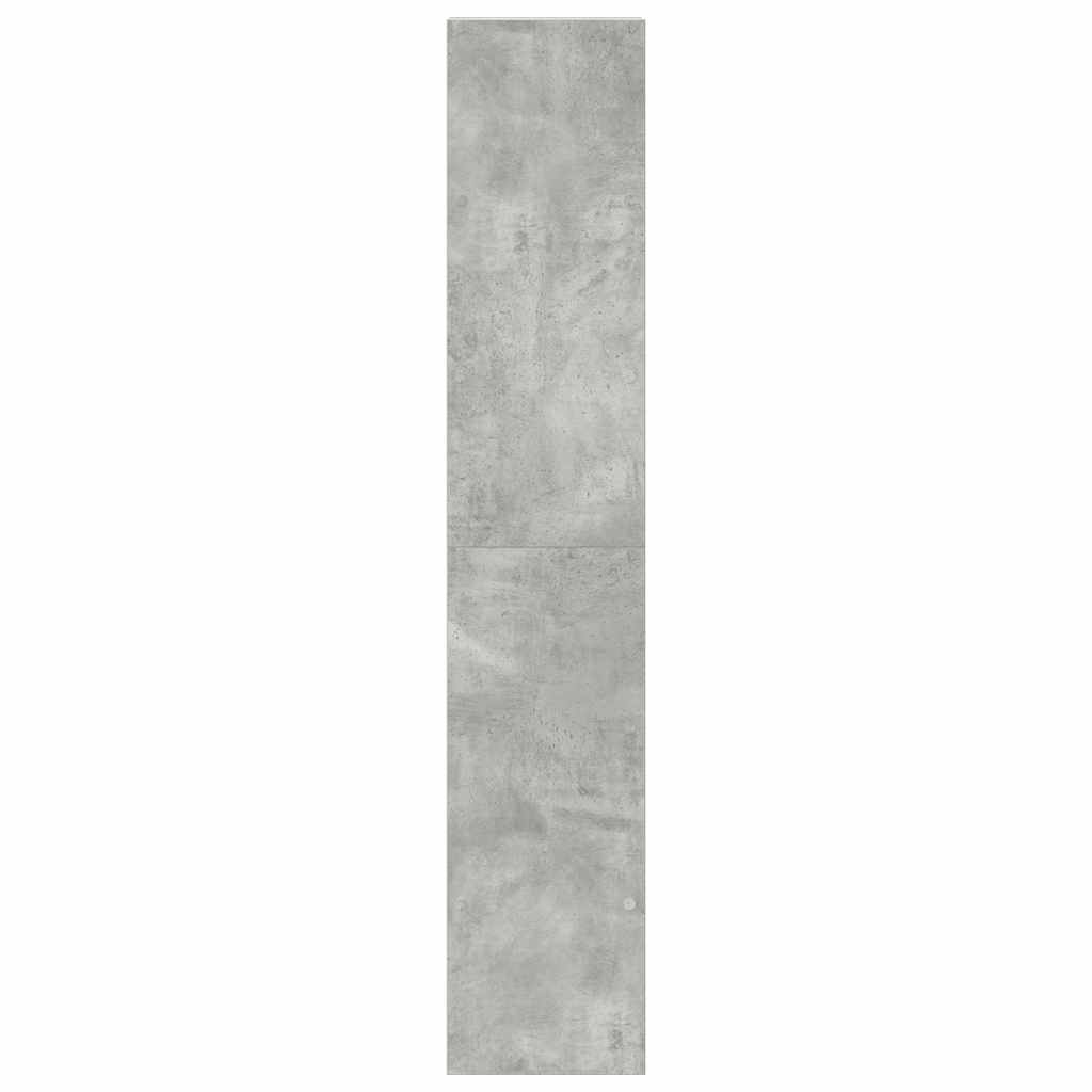 vidaXL Bookcases 2 pcs Stackable Concrete Grey 30x30x80 cm Engineered Wood