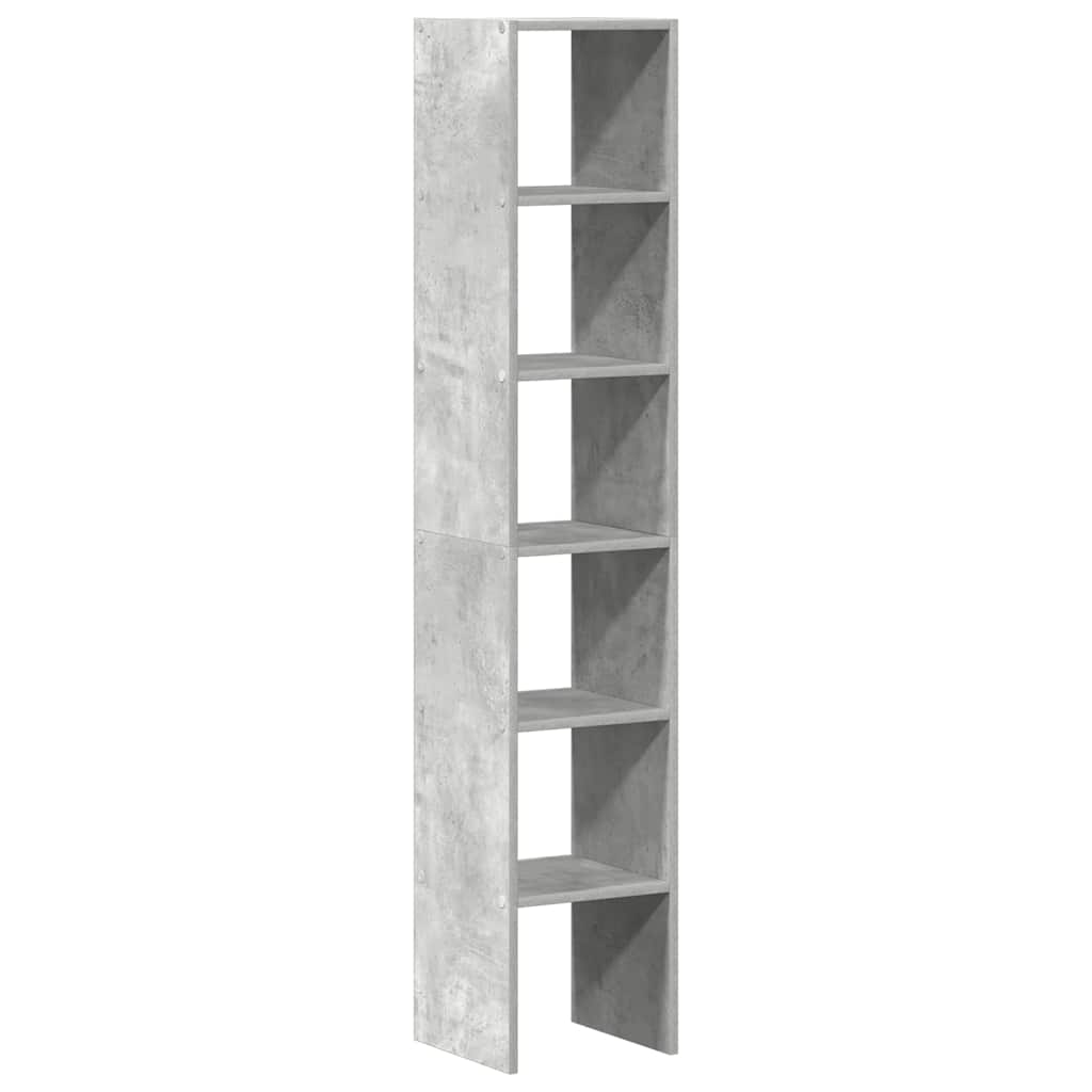 vidaXL Bookcases 2 pcs Stackable Concrete Grey 30x30x80 cm Engineered Wood