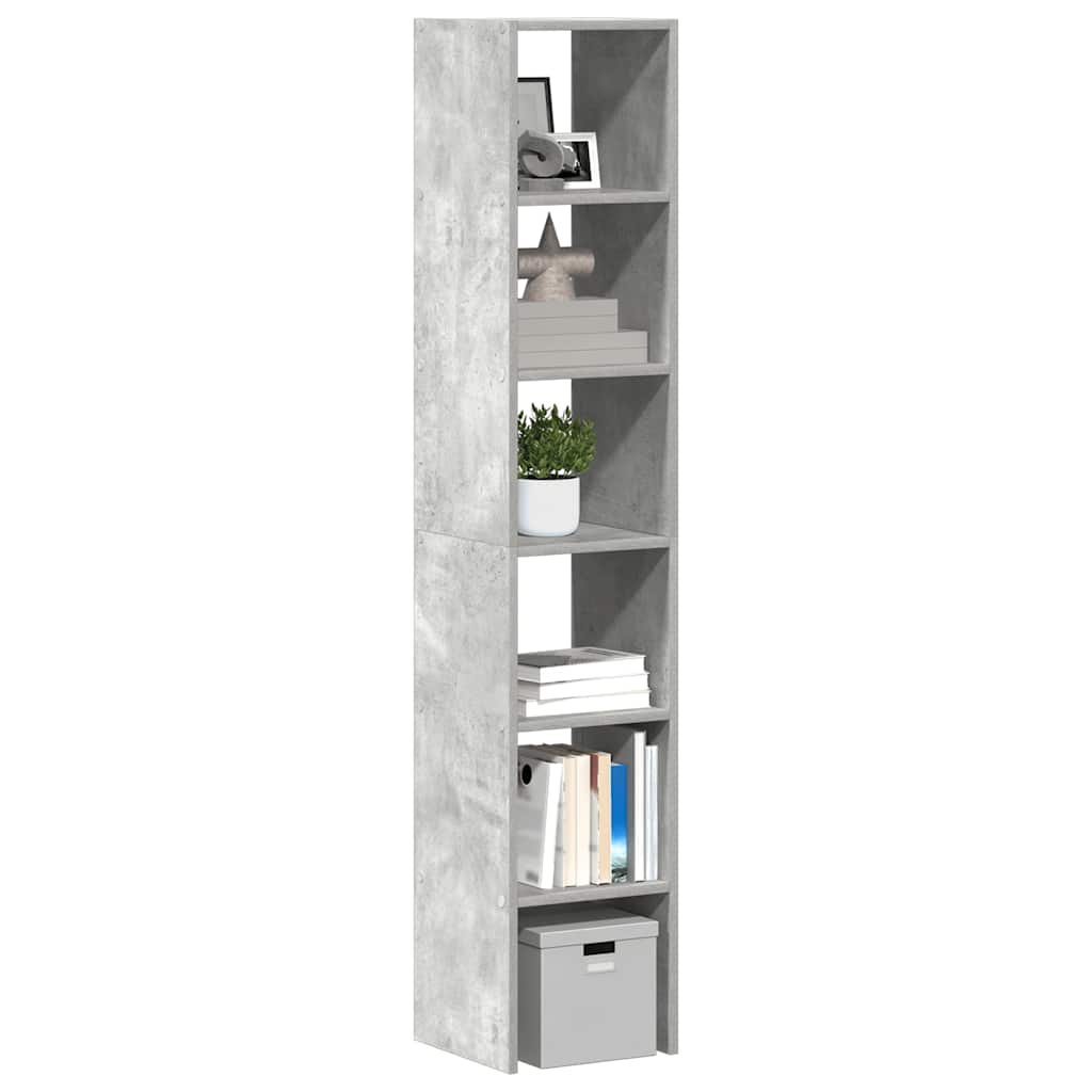 vidaXL Bookcases 2 pcs Stackable Concrete Grey 30x30x80 cm Engineered Wood