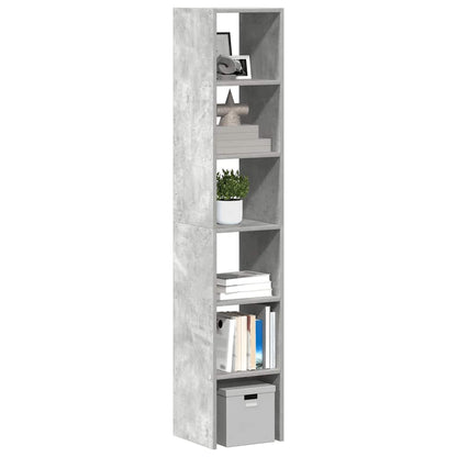 vidaXL Bookcases 2 pcs Stackable Concrete Grey 30x30x80 cm Engineered Wood