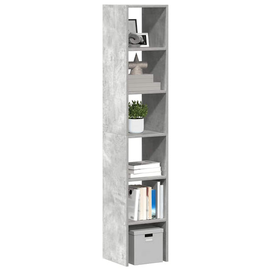 vidaXL Bookcases 2 pcs Stackable Concrete Grey 30x30x80 cm Engineered Wood