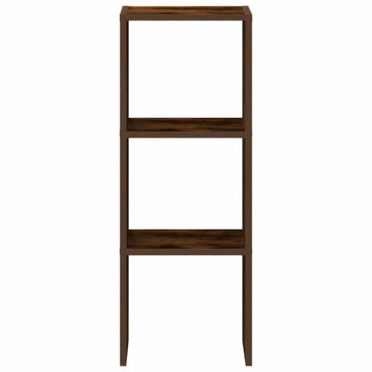 vidaXL Bookcase Stackable Smoked Oak 30x30x80 cm Engineered Wood