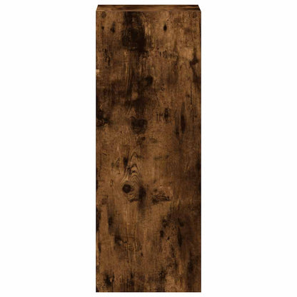 vidaXL Bookcase Stackable Smoked Oak 30x30x80 cm Engineered Wood