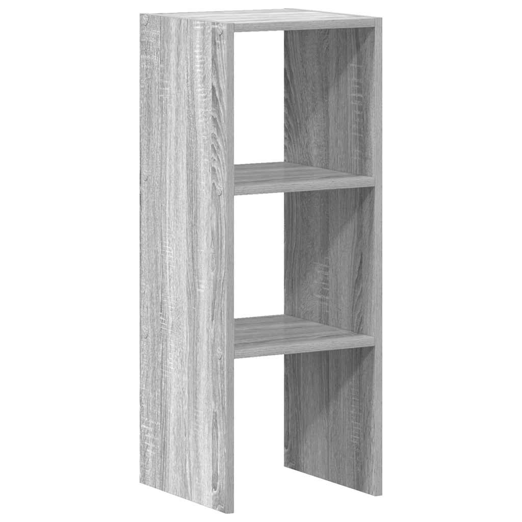 vidaXL Bookcase Stackable Grey Sonoma 30x30x80 cm Engineered Wood
