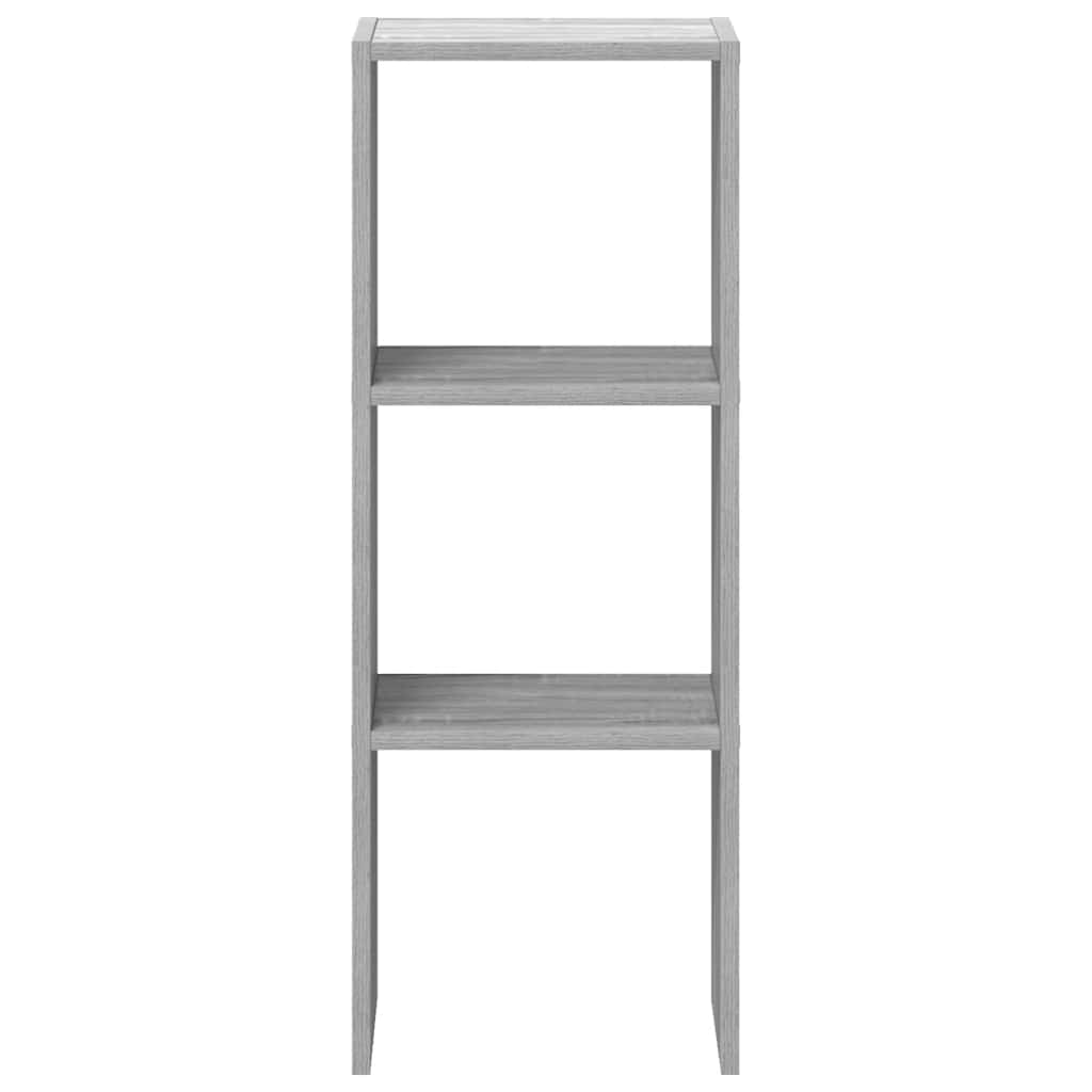 vidaXL Bookcase Stackable Grey Sonoma 30x30x80 cm Engineered Wood