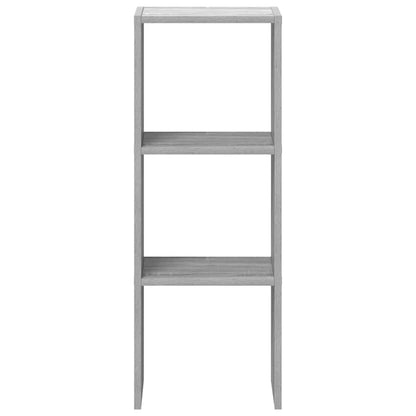 vidaXL Bookcase Stackable Grey Sonoma 30x30x80 cm Engineered Wood