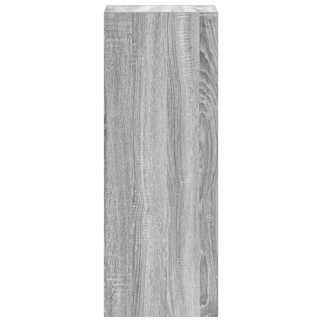 vidaXL Bookcase Stackable Grey Sonoma 30x30x80 cm Engineered Wood