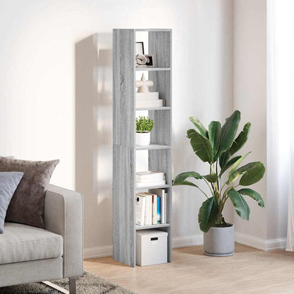 vidaXL Bookcases 2 pcs Stackable Grey Sonoma 30x30x80 cm Engineered Wood
