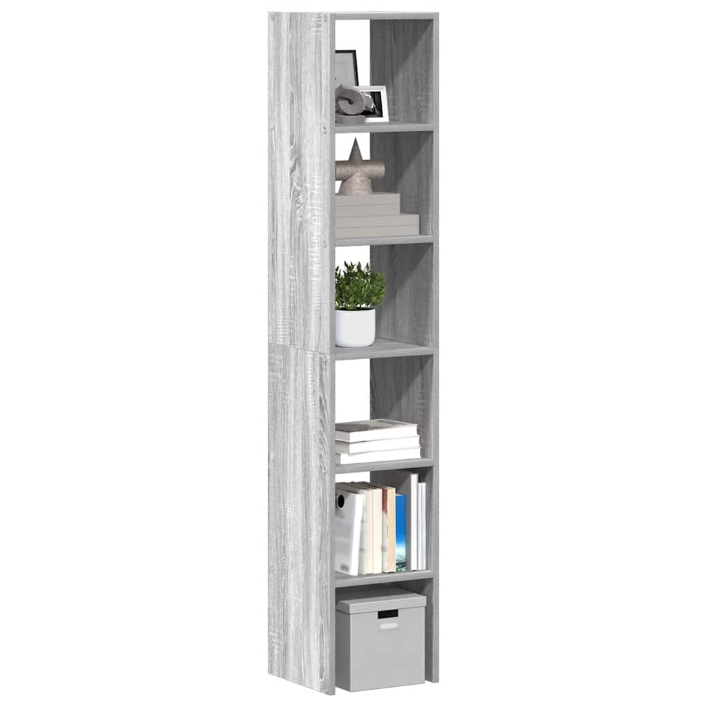 vidaXL Bookcases 2 pcs Stackable Grey Sonoma 30x30x80 cm Engineered Wood