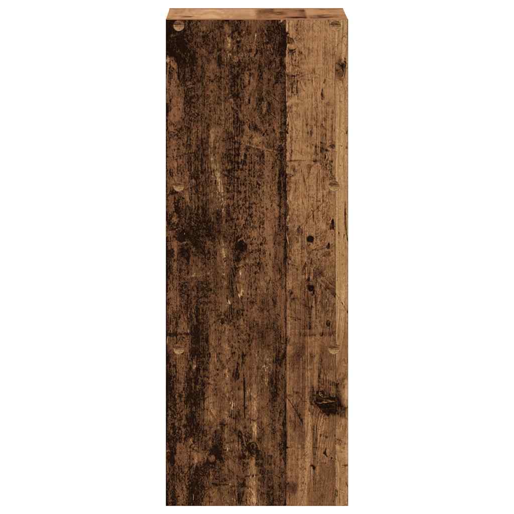 vidaXL Bookcase Stackable Old Wood 30x30x80 cm Engineered Wood