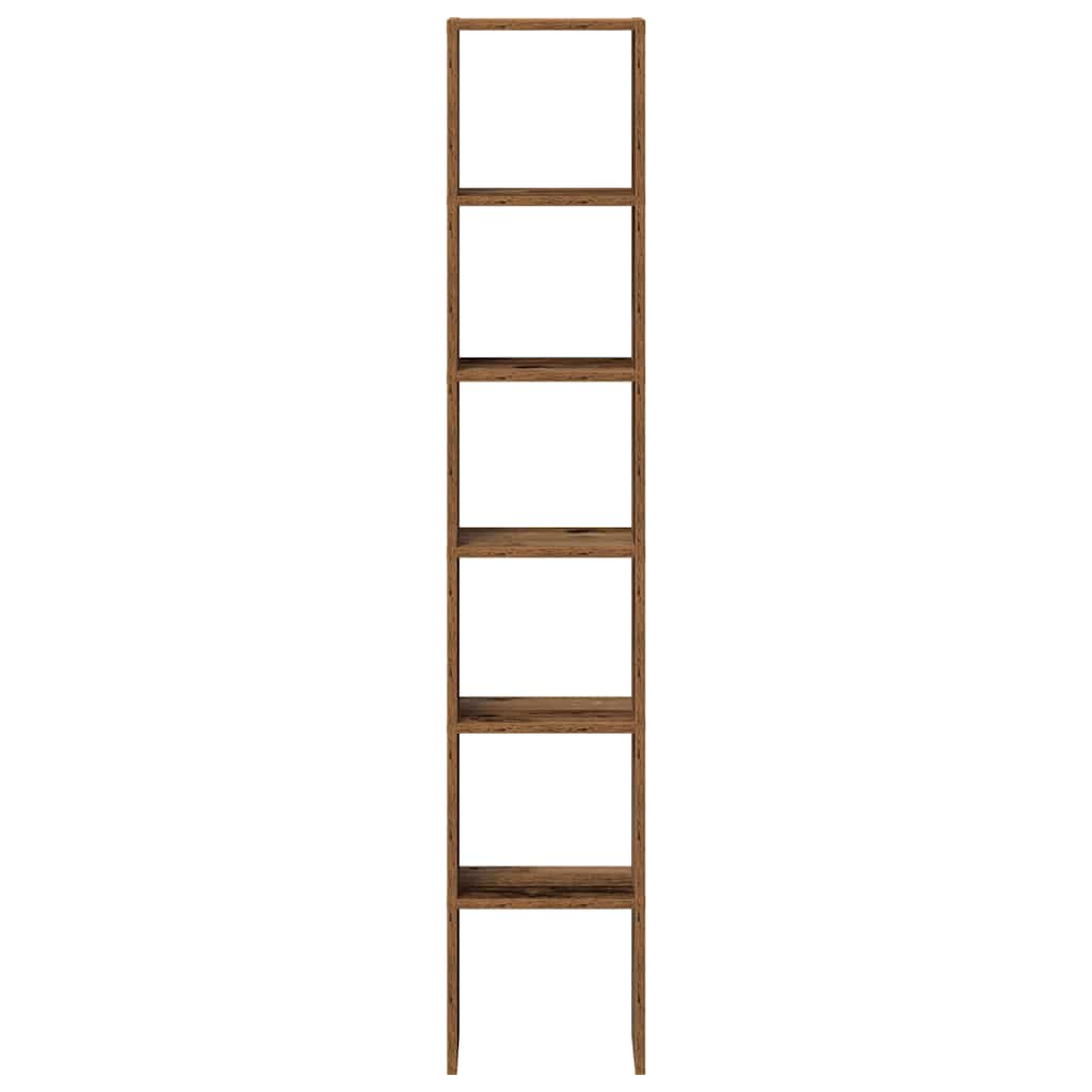 vidaXL Bookcases 2 pcs Stackable Old Wood 30x30x80 cm Engineered Wood