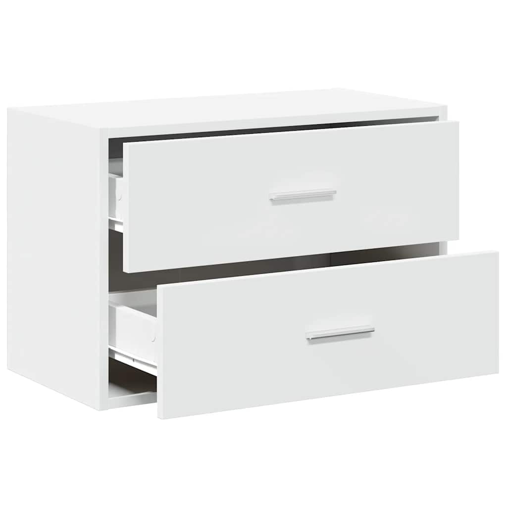 vidaXL Cabinet with 2 Drawers White 60x31x40 cm Engineered Wood