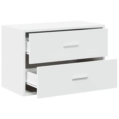 vidaXL Cabinet with 2 Drawers White 60x31x40 cm Engineered Wood