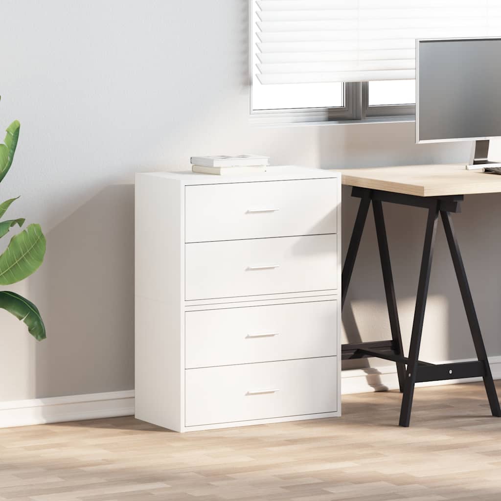 vidaXL Cabinets with 4 Drawers 2 pcs White 60x31x40 cm Engineered Wood