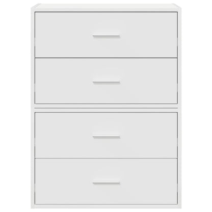 vidaXL Cabinets with 4 Drawers 2 pcs White 60x31x40 cm Engineered Wood