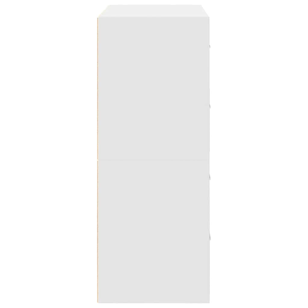 vidaXL Cabinets with 4 Drawers 2 pcs White 60x31x40 cm Engineered Wood
