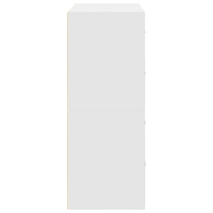 vidaXL Cabinets with 4 Drawers 2 pcs White 60x31x40 cm Engineered Wood