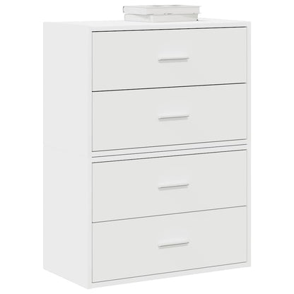 vidaXL Cabinets with 4 Drawers 2 pcs White 60x31x40 cm Engineered Wood