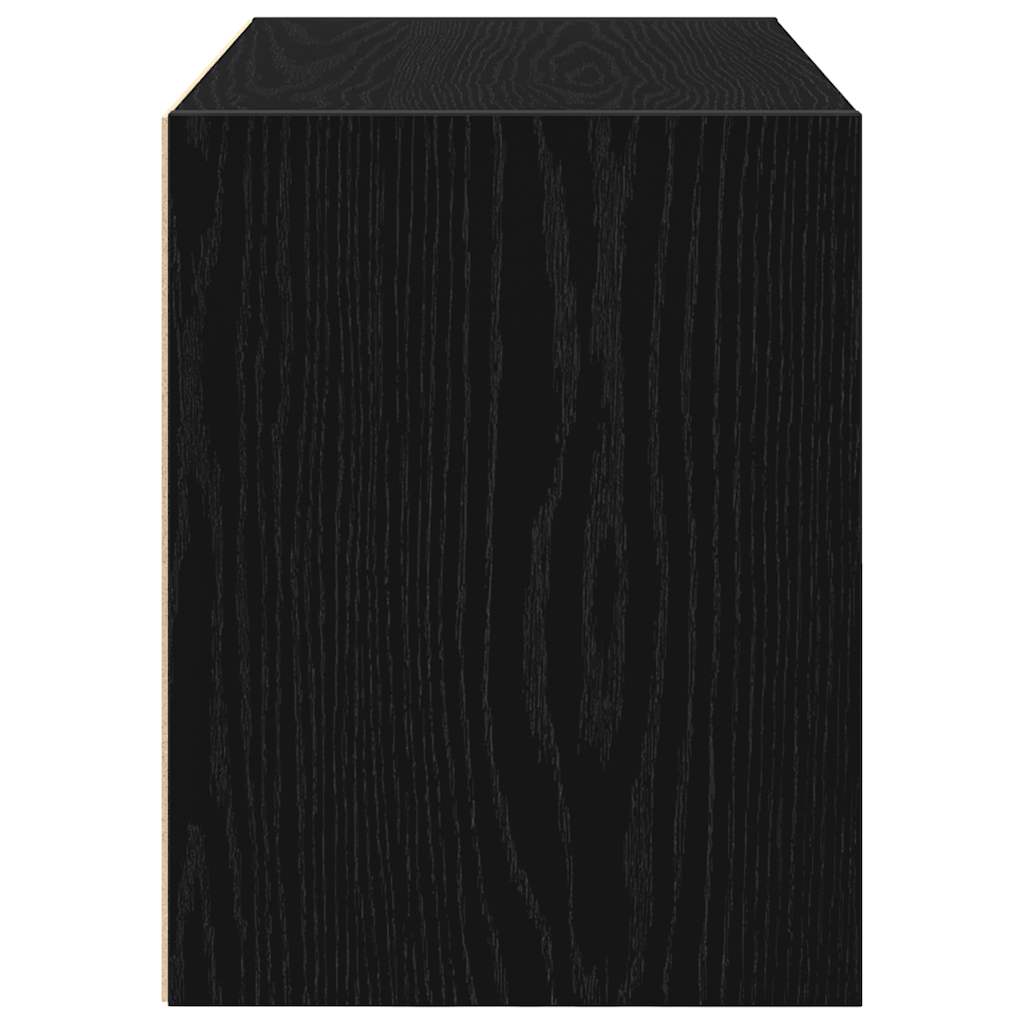 vidaXL Cabinet with 2 Drawers Black Oak 60x31x40 cm Engineered Wood