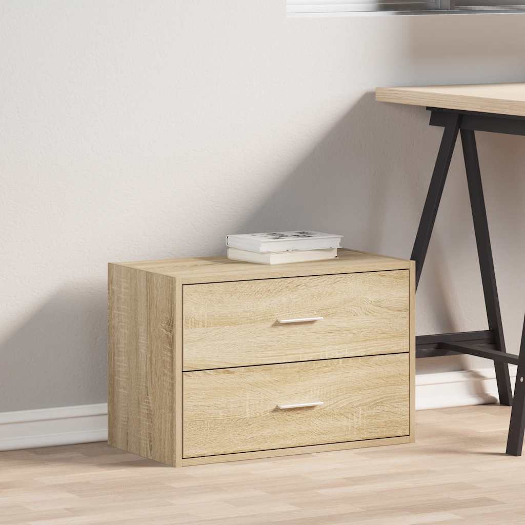 vidaXL Cabinet with 2 Drawers Sonoma Oak 60x31x40 cm Engineered Wood