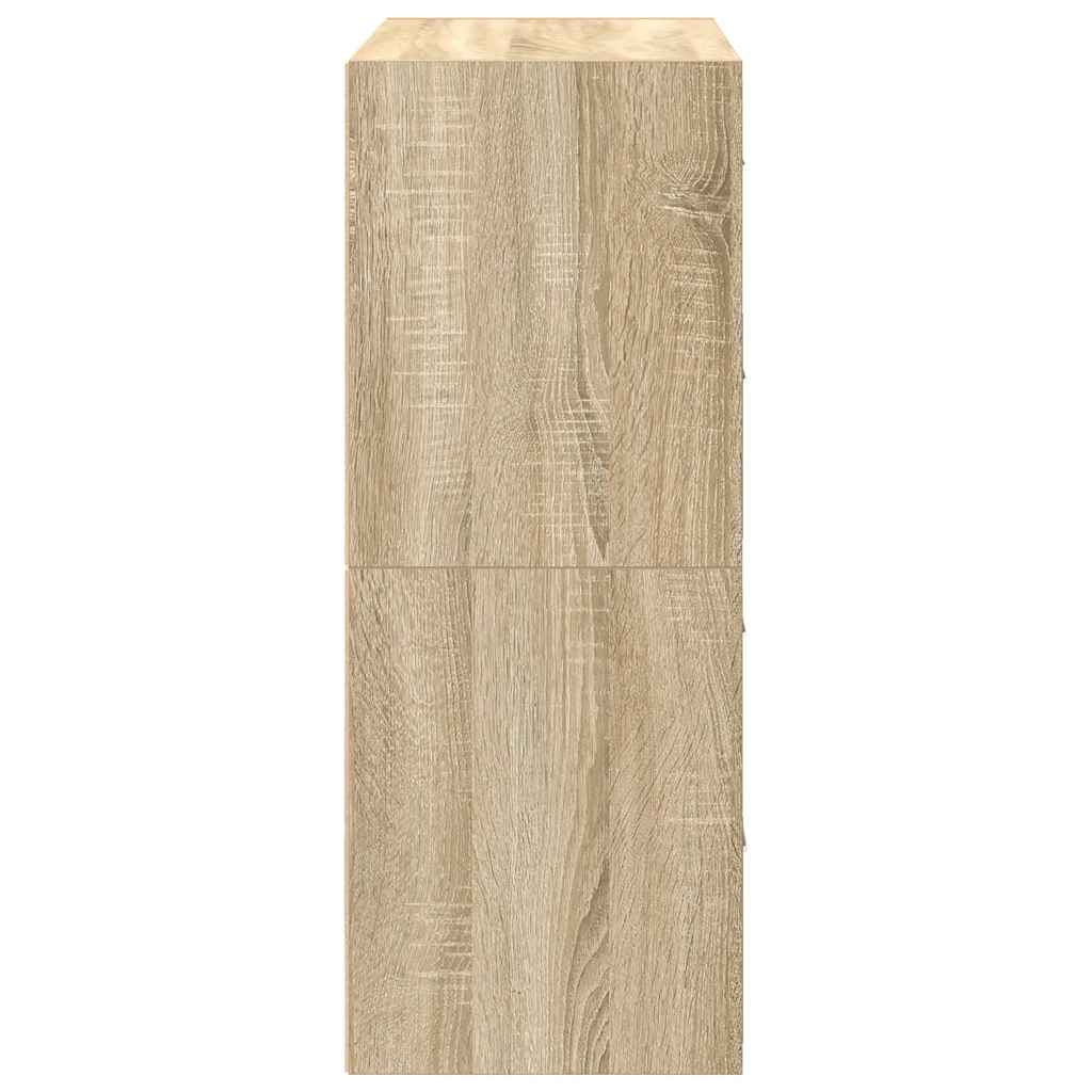 vidaXL Cabinets with 2 Drawers 2 pcs Sonoma Oak 60x31x40 cm Engineered Wood