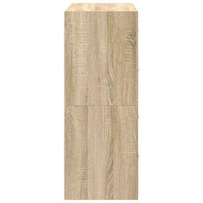 vidaXL Cabinets with 2 Drawers 2 pcs Sonoma Oak 60x31x40 cm Engineered Wood