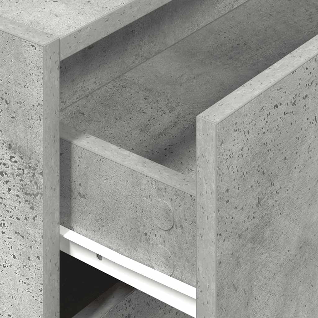 vidaXL Cabinet with 2 Drawers Concrete Grey 60x31x40 cm Engineered Wood