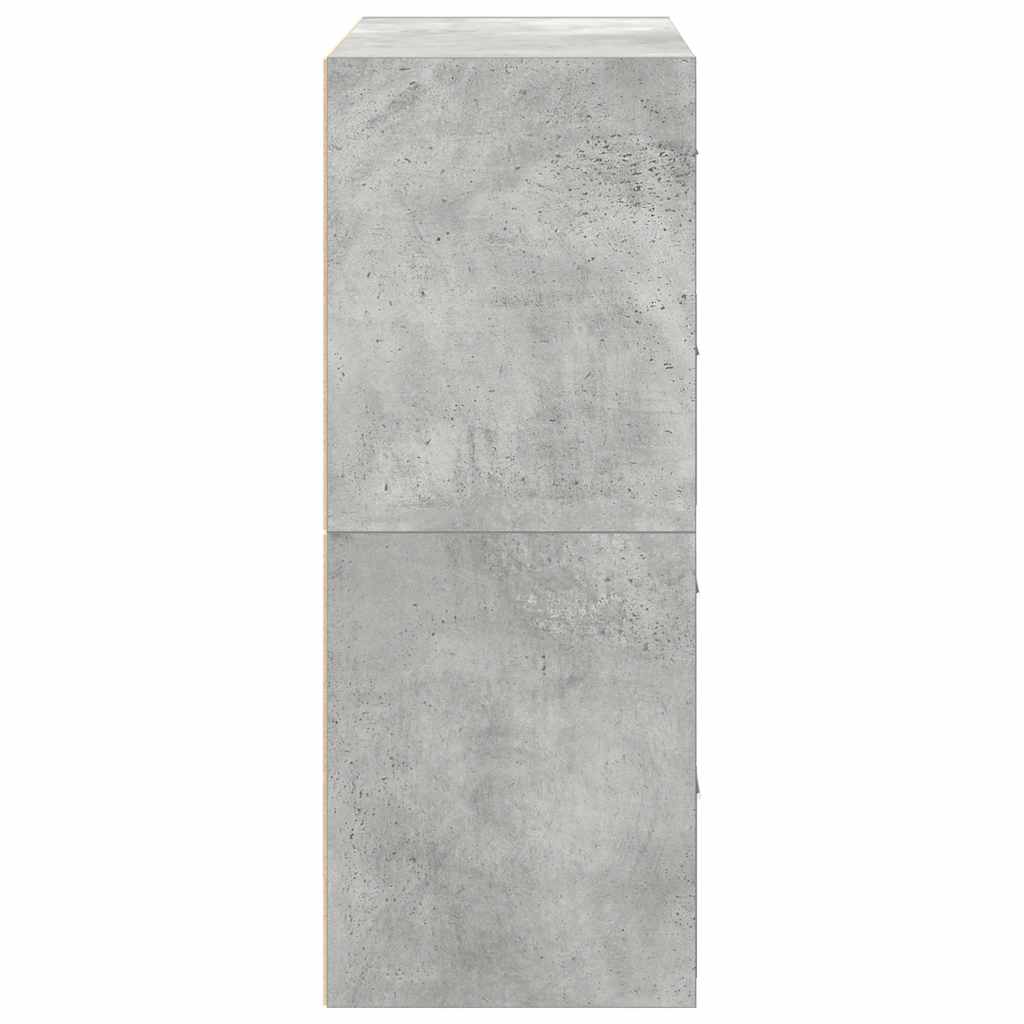 vidaXL Cabinets with 2 Drawers 2 pcs Concrete Grey 60x31x40 cm Engineered Wood