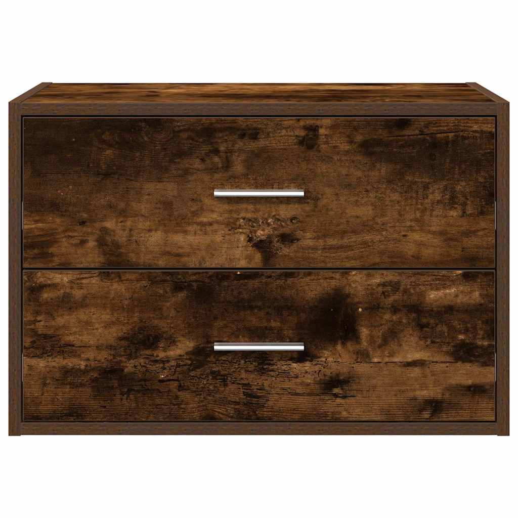 vidaXL Cabinet with 2 Drawers Smoked Oak 60x31x40 cm Engineered Wood