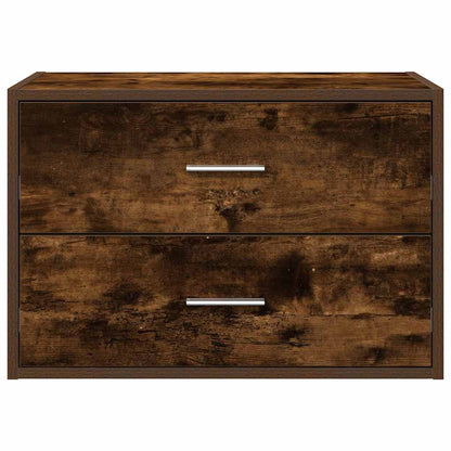 vidaXL Cabinet with 2 Drawers Smoked Oak 60x31x40 cm Engineered Wood