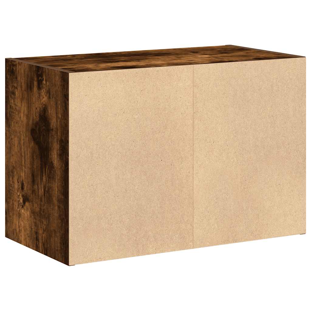 vidaXL Cabinet with 2 Drawers Smoked Oak 60x31x40 cm Engineered Wood