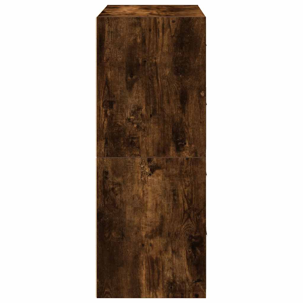 vidaXL Cabinets with 4 Drawers 2 pcs Smoked Oak 60x31x40 cm Engineered Wood