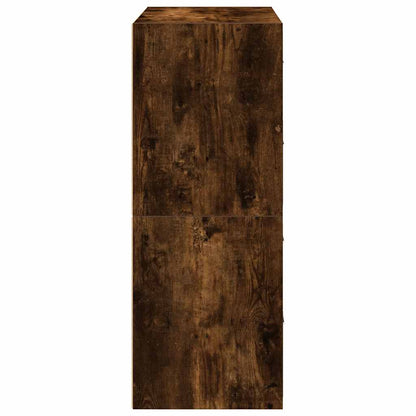 vidaXL Cabinets with 4 Drawers 2 pcs Smoked Oak 60x31x40 cm Engineered Wood