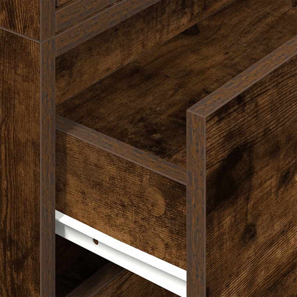 vidaXL Cabinets with 4 Drawers 2 pcs Smoked Oak 60x31x40 cm Engineered Wood