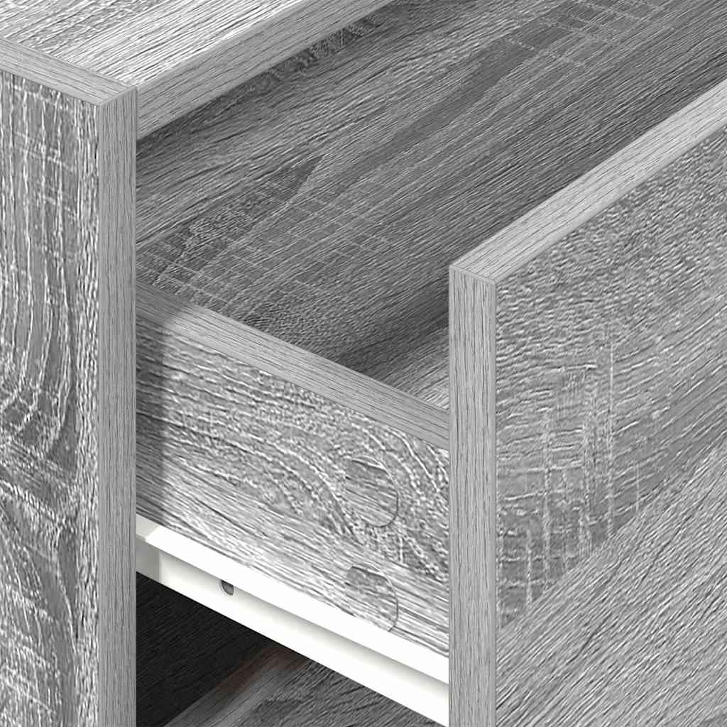 vidaXL Cabinet with 2 Drawers Grey Sonoma 60x31x40 cm Engineered Wood