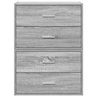 vidaXL Cabinets with 4 Drawers 2 pcs Grey Sonoma 60x31x40 cm Engineered Wood