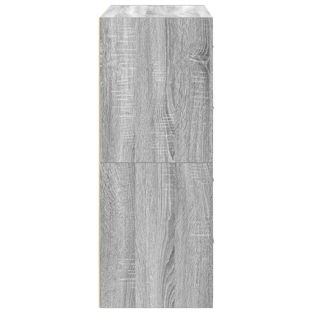 vidaXL Cabinets with 4 Drawers 2 pcs Grey Sonoma 60x31x40 cm Engineered Wood